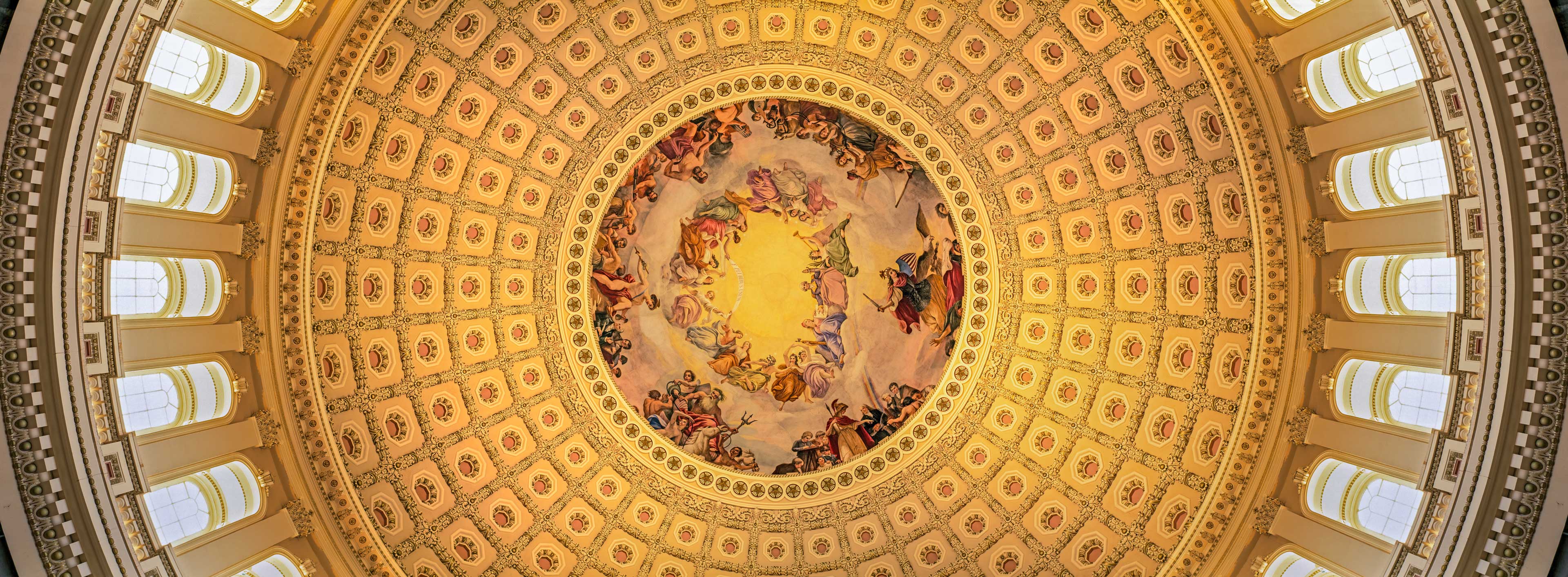 US Capitol Dome, interior, Washington DC, USA 